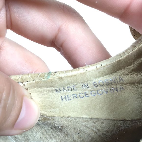 A.S. 98 Distressed Pointed Toe Loafers Flat Buckle Detail Tan Size 36 / US 5.5-6 - Picture 7 of 11